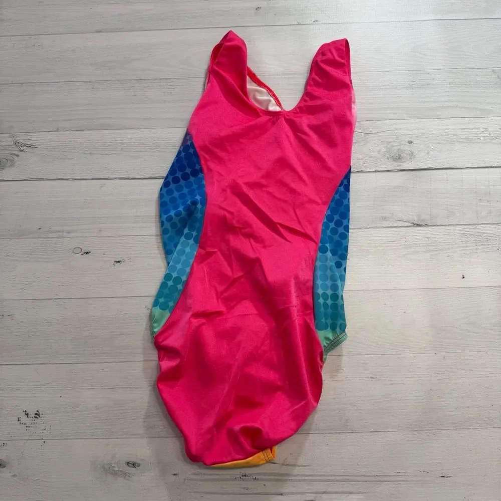GK rainbow‎ colorful gymnastics leotard adult small